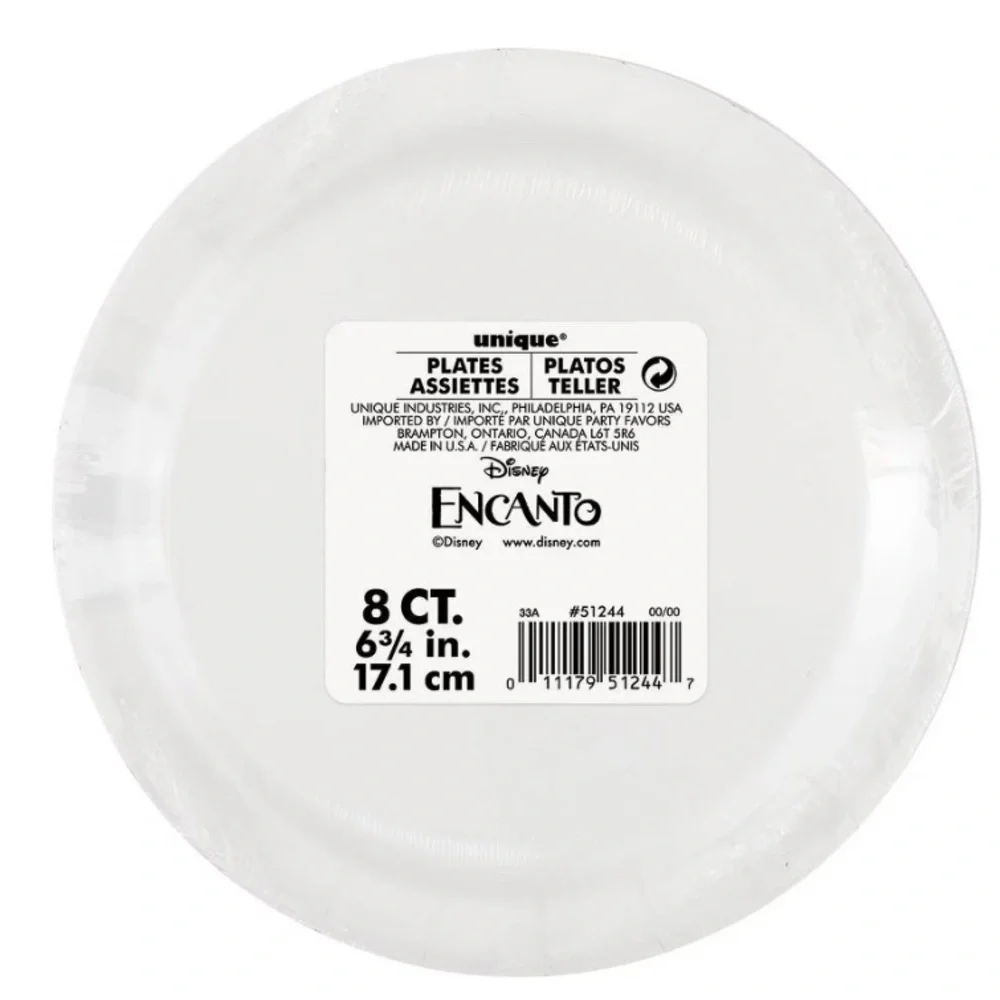 🩶5/$30 Disney’s Encanto Cake Snack Small Party Plates Set of Two 8 Pack NEW